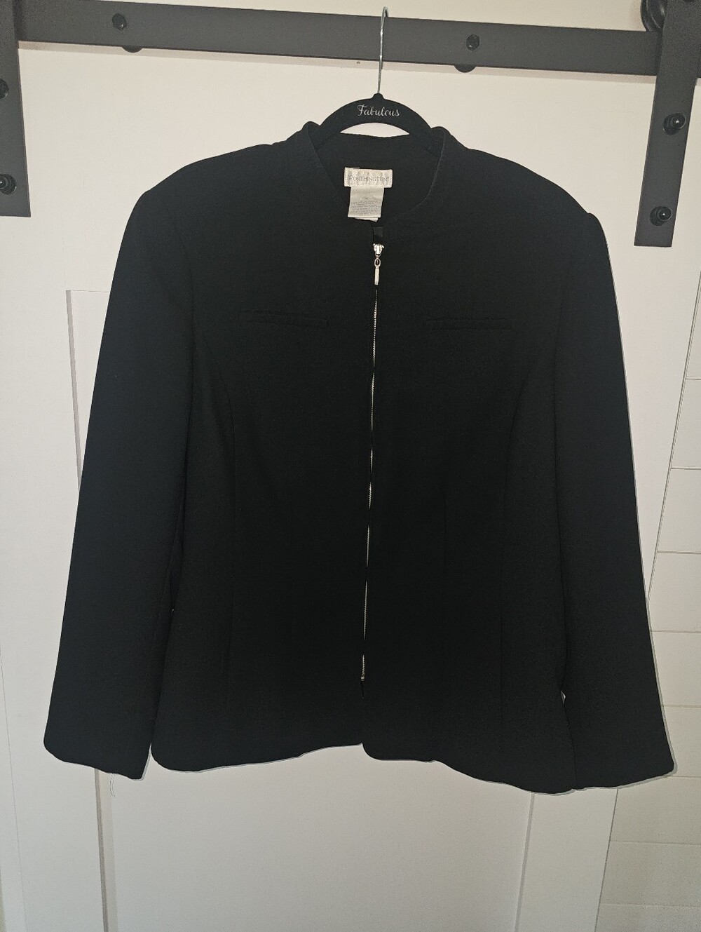 Worthington Black Zip-Front Blazer Jacket